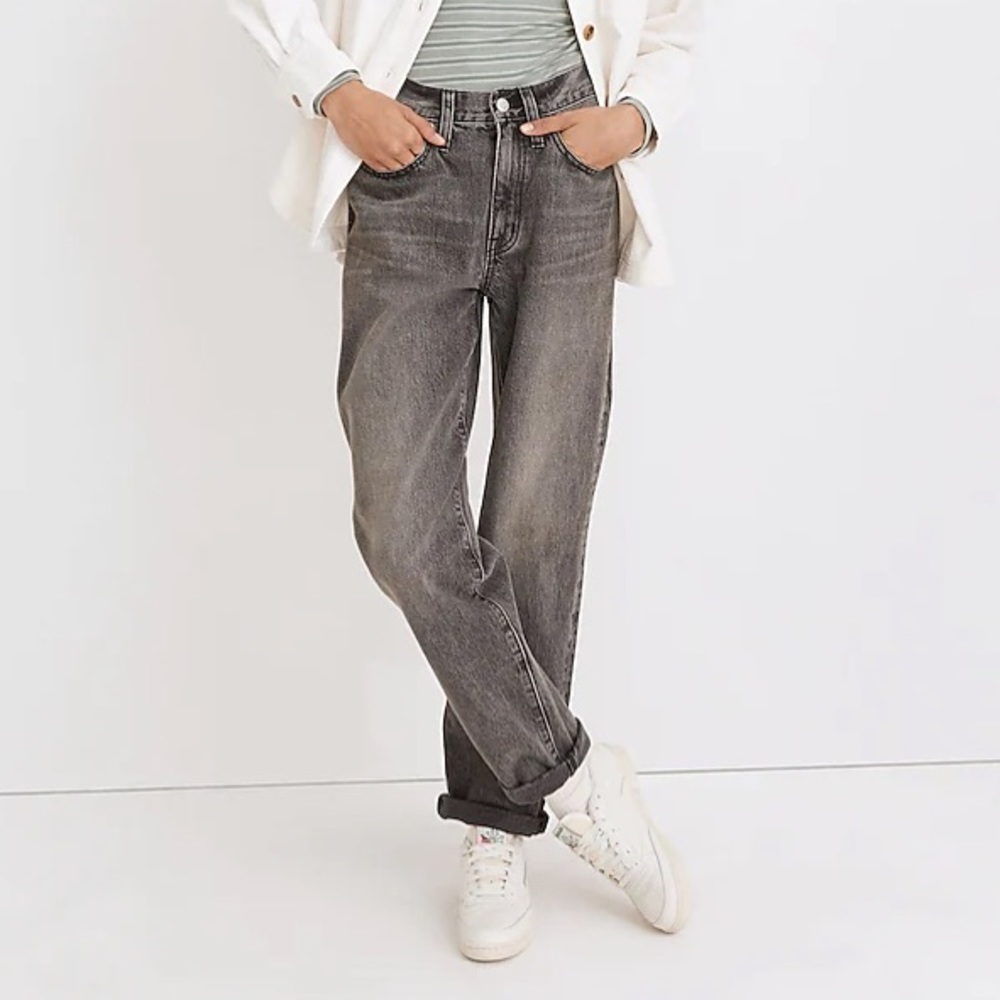 Madewell Charcoal Boyfriend Jeans
